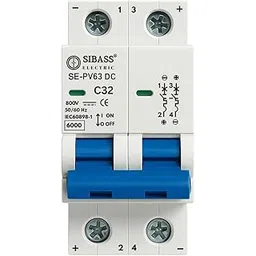 Solar DC MCB 32 Amp 800V 2 Pole Miniature Circuit Breaker – PV Disconnect Breaker/DC Circuit Breaker for Solar Panels, PV Inverters, Solar Breaker Box & Solar Disconnect Switch Applications-picture-14