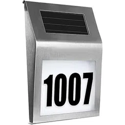 Solar LED House Number Plate – Illuminated Address Sign with Auto Dusk–Dawn Sensor, Weatherproof ABS + Stainless Steel, Solar-Powered, Customizable Address, 8-Hour Light-picture-24