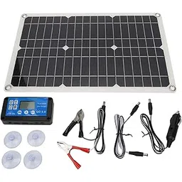 Solar Panel, 100W Monocrystalline Solar Charger Kit with Dual USB Ports Portable Photovoltaic Charger for Hiking Camping Boating-picture-23