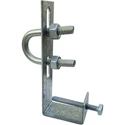 Solar Panel Cleaning Sprinkler Mounting L Bracket Clamp with U-Hook For 1/2 Inch Upvc Pipe, Galvanised Material (22)-picture-26