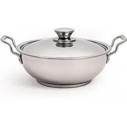 SOLARA Sterra Triply Bottom Stainless Steel Kadai/Kadhai with Lid, 22cm/8.6 inch, 2.3Ltr, Induction Friendly, Nonstick 3-Layer Bottom, 100% Toxin-Free, No Chemical Coating-picture-28