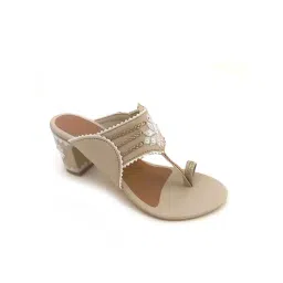 Sole House Women's Taupe Toe Ring Sandals-picture-40