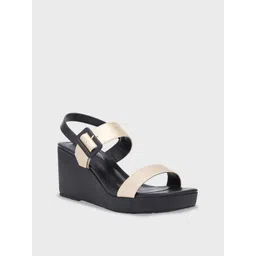 Sole To Soul Colourblocked Wedge Sandals with Buckles-picture-35