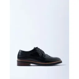 SOLEPLAY by Westside Black Perforated Brogues Leather Shoes-picture-16