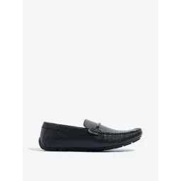 SOLEPLAY by Westside Black Solid Leather Loafers-picture-29