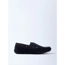 SOLEPLAY by Westside Navy Lace-Detailed Suede Loafers-picture-12