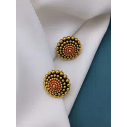 SOLIBELLE Set Of 3 Gold-Plated Contemporary Shaped Studs-picture-20