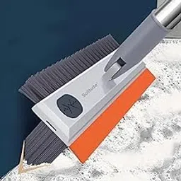 Solitude Heavy Duty 3-in-1 Bathroom Cleaning Brush with Wiper | V-Shaped Bristles, 180° Rotating Head, Long Handle Cleaning Tool | Floor Scrub Brush for Tiles, Wall, Toilet Corners, Glass & Kitchen-picture-43