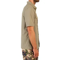 solognac Men Breathable Shirt SG-100 - Khaki image 5