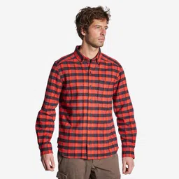 solognac Men's Full Sleeve Warm Shirt 100 - Red Check-picture-21