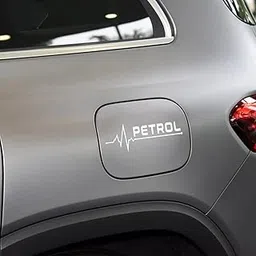 Solomon Enterprises Petrol Reflective Sticker for Car Fuel Tank lid,Decal Windows, Sides, Hood, Bumper, self Adhesive Waterproof Vinyl, (12cm X 2.5cm) Color (White)-picture-23