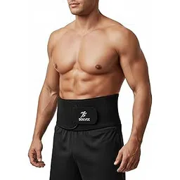 SOLVIX Belly for Women & Belly Fat Burner for Men | Slim Belt, Sweat Belt for Women Fat Burner, Stomach Belt for Men | Universal fit Belt for Exercise & Workout – Black-picture-26