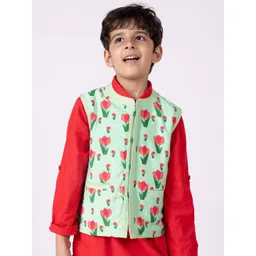Somersault Boys Printed Pure Cotton Nehru Jackets-picture-22