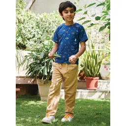 Somersault Boys Printed Round Neck Short Sleeves Cotton T-shirt-picture-37