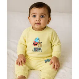 Somersault Full Sleeves Puzzles Printed Sweatshirt With Joggers Set - Ecru-picture-26