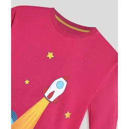 Somersault Full Sleeves Rocket Printed Sweatshirt - Pink image 4