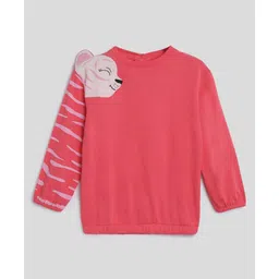 Somersault Full Sleeves Tiger Embroidered Sweatshirt - Pink-picture-30