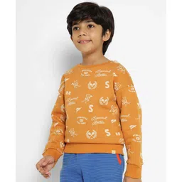 Somersault Full Sleeves Typography Printed Sweatshirt - Brown-picture-24