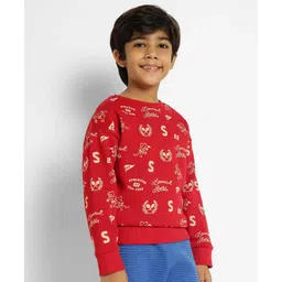 Somersault Full Sleeves Typography Printed Sweatshirt - Red-picture-35