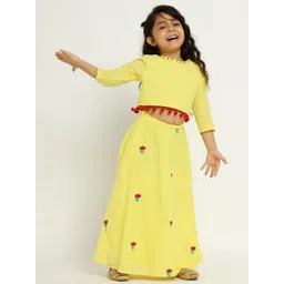 Somersault Girls Printed Ready to Wear Lehenga &-picture-36