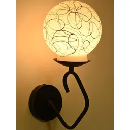 SOMIL Black & White Printed Glass Cylinder Shaped Wall Lamp-picture-16