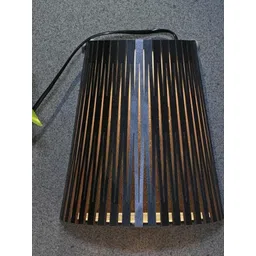 SOMIL Black Printed Wood Cylinder Shaped Wall Lamp-picture-15