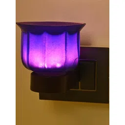 SOMIL Blue & Purple Printed Glass Cylinder Shaped Wall Lamp-image-5