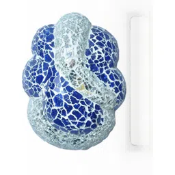 SOMIL Blue & White Textured Glass Abstract Shaped Shaped Wall Lamp-picture-18
