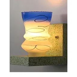 SOMIL Blue Glass Cylinder Printed Wall Lamps-picture-33