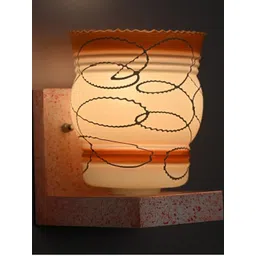 SOMIL Brown Glass Cylinder Printed Wall Lamps-picture-22