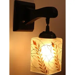 SOMIL Brown Glass Cylinder Printed Wall Lamps-picture-11
