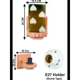 SOMIL Brown Glass Cylinder Printed Wall Lamps image 2