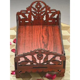 SOMIL Brown Textured Wooden Home Temple-picture-22