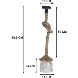 SOMIL Gold-Toned Printed Glass Ceiling Lamp image 4