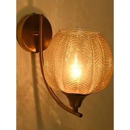 SOMIL Gold-Toned Printed Glass Cylinder Shaped Wall Lamp-picture-35