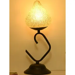 SOMIL Gold-Toned Printed Glass Cylindrical Shaped Table Lamp-picture-14