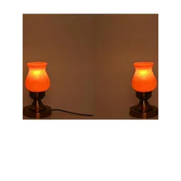 SOMIL Gold-Toned Printed Glass Cylindrical Shaped Table Lamp-picture-17