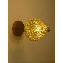 SOMIL Gold-Toned Printed Glass Spherical Shaped Wall Lamp-picture-24