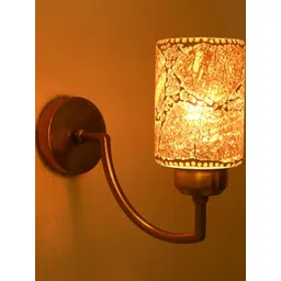 SOMIL Gold-Toned Printed Glass Spherical Shaped Wall Lamp-picture-25