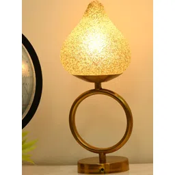 SOMIL Gold-Toned Printed Glass Table Lamp-picture-29