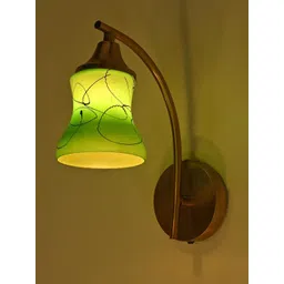 SOMIL Green & Black Printed Glass Cylinder Shaped Wall Lamp-picture-38