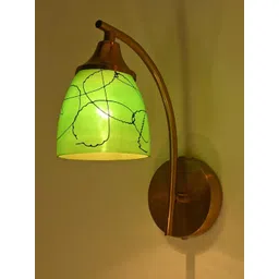 SOMIL Green & Black Printed Glass Cylinder Shaped Wall Lamp-picture-16