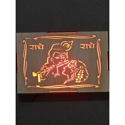 Somil Modern LED Radhe Krishna Cream Picture Light with Beautiful Wall Fixture-picture-26