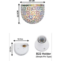 SOMIL Multicoloured Cylinder Glass Wall Lamps image 5