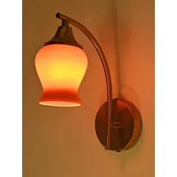 SOMIL Orange & Gold-Toned Glass Wall Lamp-picture-21