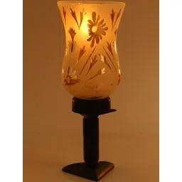 SOMIL Orange Printed Glass Cylindrical Shaped Table Lamp-picture-28