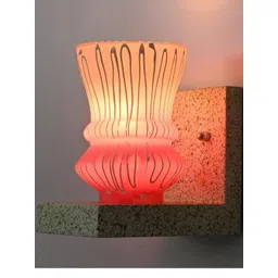 SOMIL Pink Glass Cylinder Printed Wall Lamps-picture-12