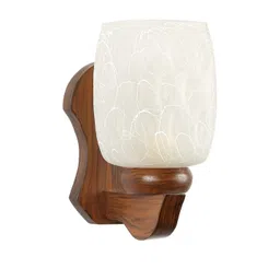 Somil Premium Designer Glass Wall / Night Lamp Elegant & Stylish Dcor Accent for Modern Interiors, color- White, Size:- 18 X 23 X 29.5 CM-picture-34
