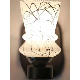 Somil Premium Designer Glass Wall / Night Lamp Elegant & Stylish Dcor Accent for Modern Interiors, color- White, Size:- 19.5 X 26 X 29 CM-picture-27