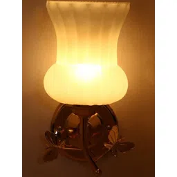 Somil Premium Designer Glass Wall / Night Lamp Elegant & Stylish Dcor Accent for Modern Interiors, color- White; Size:- 22 X 20 X 31 CM-picture-41